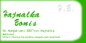 hajnalka bonis business card